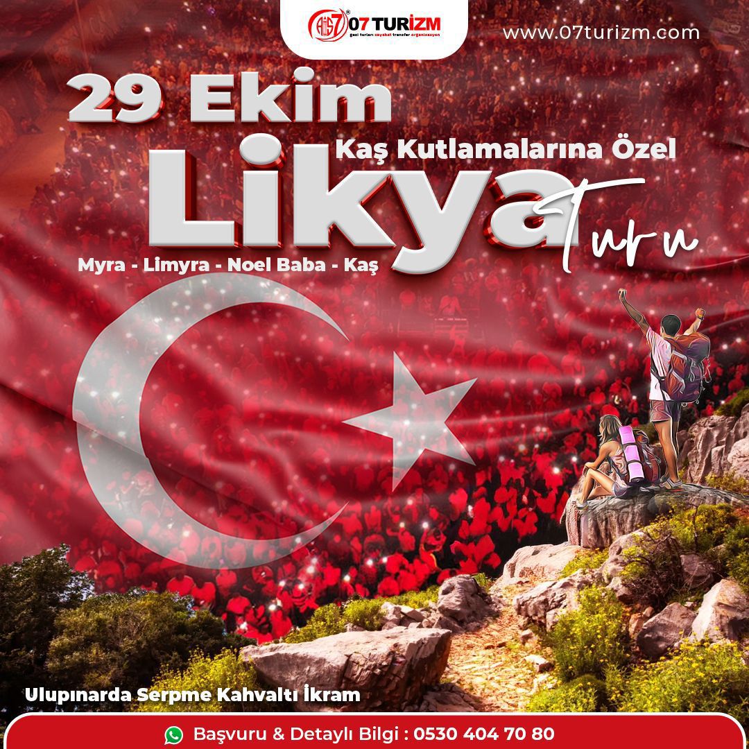 29 Ekim Kaş Kutlamalarına Özel Likya Turu 