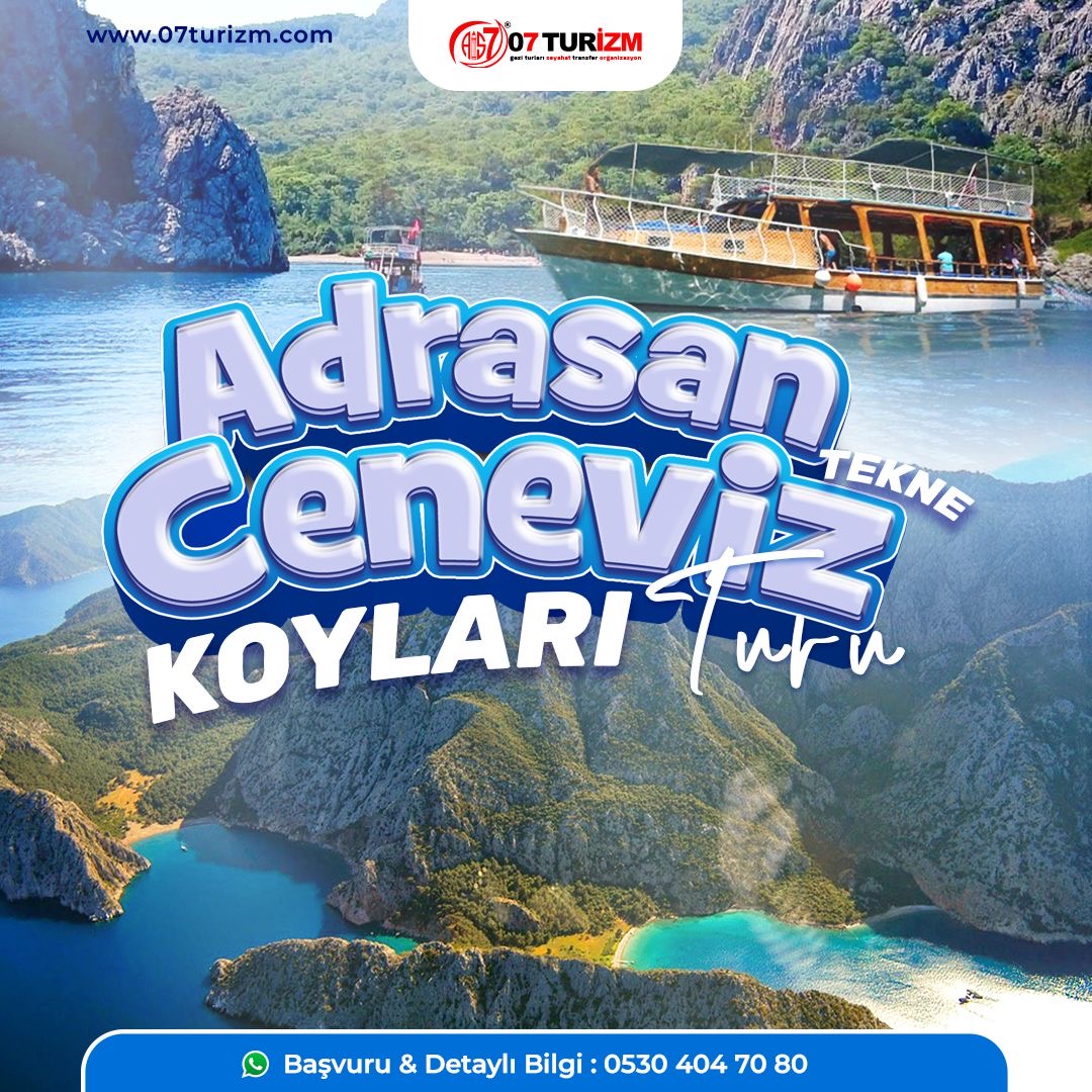 Adrasan Ceneviz Koyları  Tam Gün Tekne Turu  